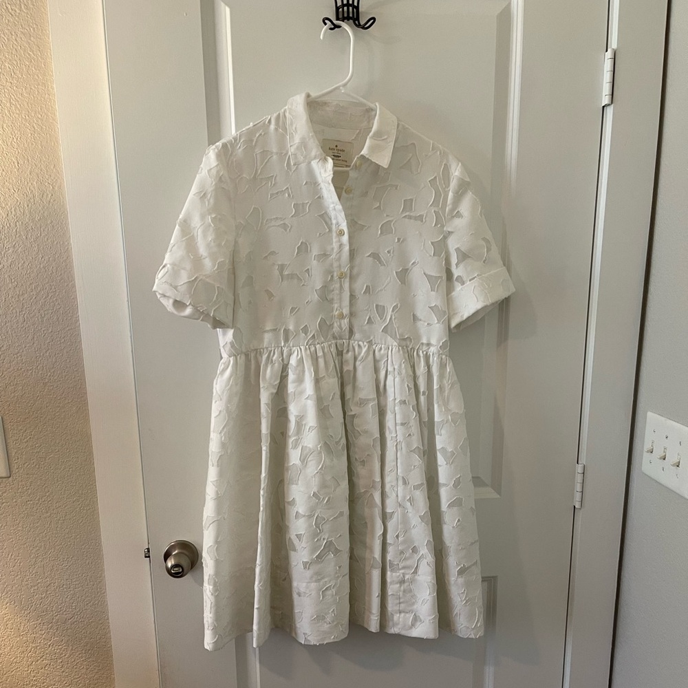 Kate Spade white swing dress size 8
